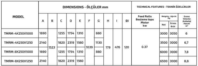 PNÖMATİK VALS özellikleri